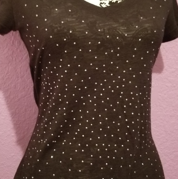 Black top with reflective metal details size M - Picture 4 of 7